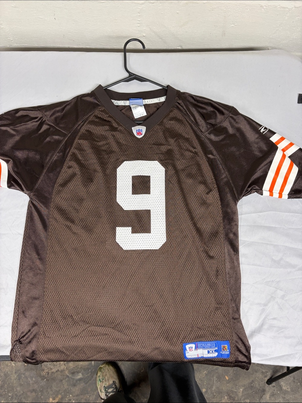 Reebok Brown and White NFL #9 Jersey